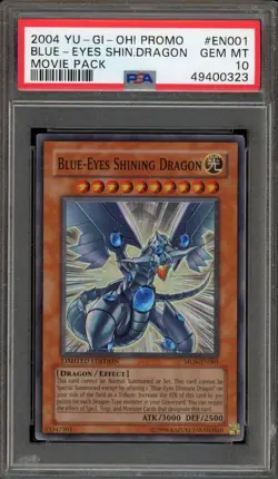 Yu-Gi-Oh! Blue-Eyes Shining Dragon Movie Pk. Promo MOV-EN001 PSA 10 Gem Mint - Image 1