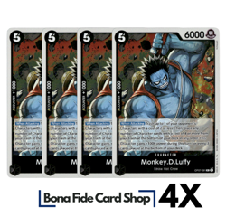 4x Monkey.D.Luffy OP07-091 500 Years In The Future One Piece TCG Playset 4x - Image 1