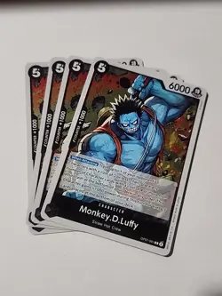 One Piece 4x Monkey.D.Luffy Rare OP07-091 500 Years in the Future Foil English - Image 1