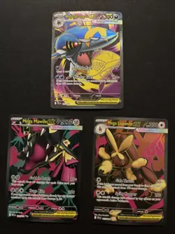 Pokemon TCG: Mega Evolution 3 Card Full Art Ex Lot - Image 2