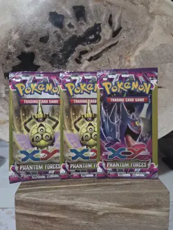 (Lot of 3) LIGHT Pokemon TCG: XY Phantom Forces (3-Card) Packs Factory Sealed - Image 1
