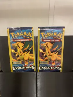 Pokemon XY Evolutions 2x Charizard Art Work 3-Card Mini Packs Lot - Image 1