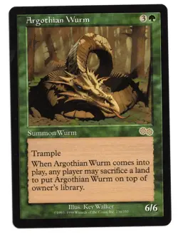 Magic the Gathering MTG Card: Argothian Wurm 236/350 Urza's Saga Rare! NM - Image 1