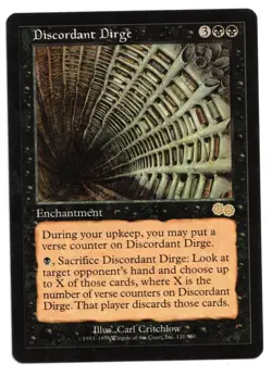 Magic the Gathering MTG Card: Discordant Dirge 131/350 Urza's Saga Rare! NM - Image 1