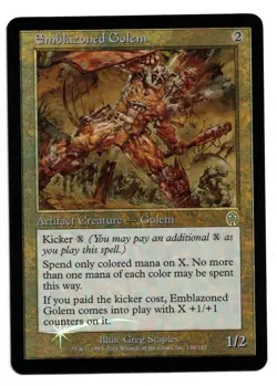 Magic the Gathering MTG Card: Emblazoned Golem FOIL 136/143 Apocalypse! NM - Image 1