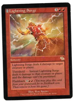 Magic the Gathering MTG Card: Lightning Surge 96/143 Judgment Set Rare! EX - Image 1