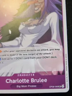 Charlotte Brulee OP08-066 Uncommon Two Legends One Piece Card Game - Image 5