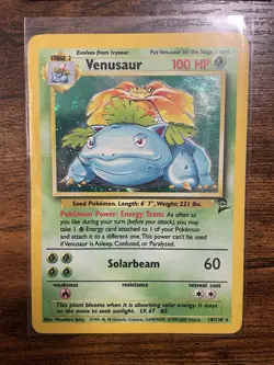 Venusaur Holo Base Set 2 MP 18/130 Pokemon Card - Image 1