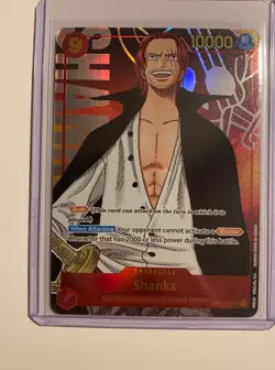 Bandai One Piece Shanks OP01-120 Romance Dawn Holo Rush 10000 Power Card - Image 1