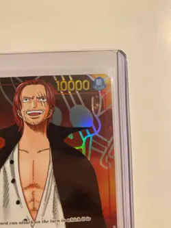 Bandai One Piece Shanks OP01-120 Romance Dawn Holo Rush 10000 Power Card - Image 3