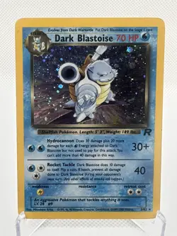 Dark Blastoise 3/82 Holo Rare Team Rocket Pokemon Card - Image 1