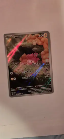 Pokemon TCG Pawmi Holo Paldean Fates Card 226/091 SV Illustration Rare - Image 1