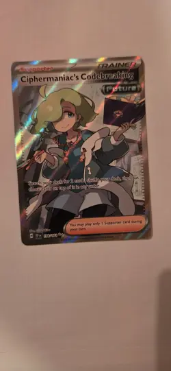 Pokemon TCG Ciphermaniac's Codebreaking Full Art Card 198/162 Temporal Forces - Image 1