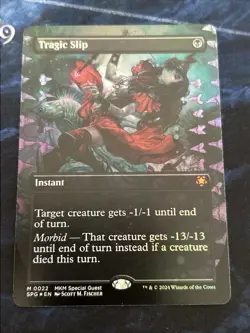 Tragic Slip (Borderless) Special Guests Foil NM-M Unplayed MTG - Image 1