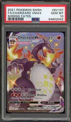 Pokemon Charizard VMAX Shining Fates Full Art #SV107 PSA 10 Gem Mint - Image 1