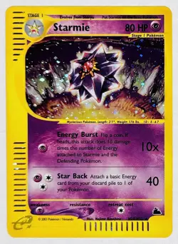 2003 Pokemon Skyridge H28/H32 Starmie Holo Rare Mint !! - Image 1