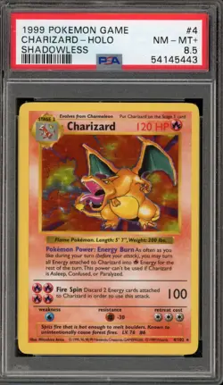 Pokemon Charizard Base Set Shadowless Holo Rare #4 PSA 8.5 - Image 1