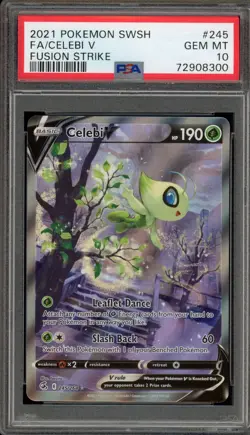 Pokemon Celebi V Fusion Strike Full Alt Art #245 PSA 10 Gem Mint - Image 1