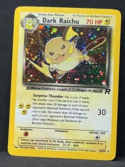 Dark Raichu Holo #83 2000 Pokemon TEAM ROCKET LP-NM - Image 4