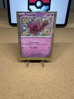 Pokemon - Tinkatink - 165/091 - SV: Paldean Fates - Holo - Shiny Rare NM - Image 1