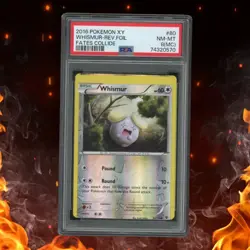 Pokemon XY Fates Collide WHISMUR 80/124 PSA 8 MISCUT - Image 1