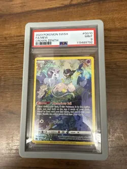 2023 Pokemon Sword & Shield SWSH Full Art Mew Crown Zenith #GG10 PSA 9 Mint - Image 1