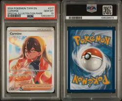 2024 Pokemon SV Twilight Masquerade TWM EN Carmine #217/167 PSA 10 - Image 3