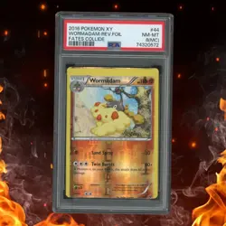 Pokemon XY Fates Collide WORMADAM 44/124 Reverse Foil PSA 8 MISCUT - Image 1
