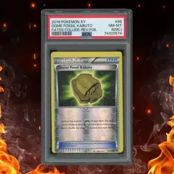 Pokemon XY Fates Collide DOME FOSSIL KABUTO 96/124 PSA 8 MISCUT - Image 1