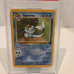 1999 POKEMON JUNGLE #12 VAPOREON-HOLO PSA 5 - Image 2