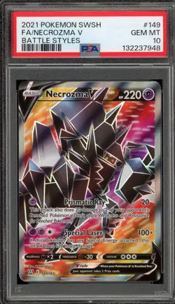 Pokemon Necrozma V Battle Styles Full Art #149 PSA 10 Gem Mint - Image 1