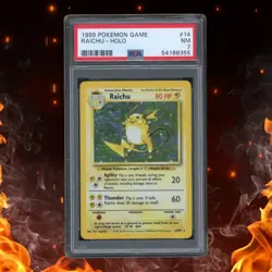 Pokemon Game RAICHU 14/102 Holo PSA 7 - Image 1
