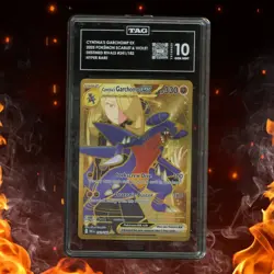 Pokemon Destined Rivals CYNTHIA'S GARCHOMP EX 241/182 Hyper Rare TAG 10 - Image 1