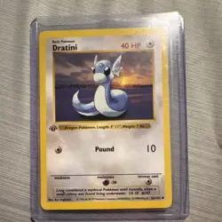 Pokemon TCG Dratini 1st Edition Base Set Shadowless 26/102 Uncommon 40 HP - Image 1