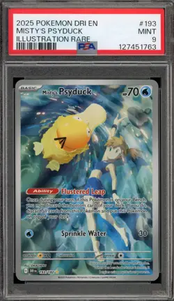 Pokemon Misty's Psyduck Destined Rivals Illustration Rare #193 PSA 9 Mint - Image 1