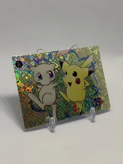 Pokemon Pocket Monsters Vending Prism Holo Sticker #215 Mew Pikachu RARE MINT!! - Image 1