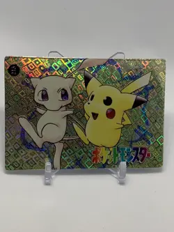 Pokemon Pocket Monsters Vending Prism Holo Sticker #215 Mew Pikachu RARE MINT!! - Image 2