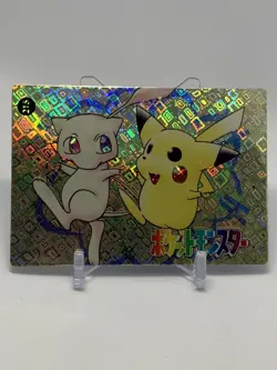 Pokemon Pocket Monsters Vending Prism Holo Sticker #215 Mew Pikachu RARE MINT!! - Image 3