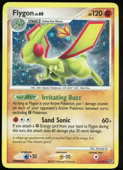 Pokemon TCG Flygon Holo Rare D&P Secret Wonders 5/132 NM - Image 1