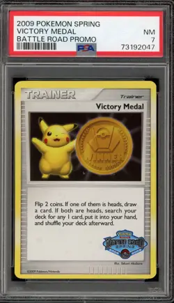 Pokemon Victory Medal 2009 Battle Road Spring Promo PSA 7 - Image 1