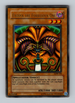 Exodia the Forbidden One LOB Original Print Unlimited Light Play LP Yugioh 2002 - Image 1