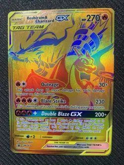 Pokemon TCG Reshiram & Charizard GX SM247 Black Star Promo Card - Image 1