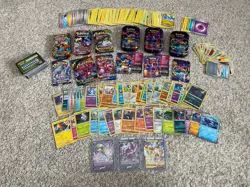 Nice 390+pc Pokemon Card Lot Over 60 Foils + Rares V's 2017-2020s-2025 Sets - Image 1