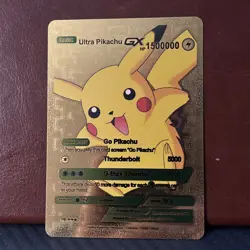 Ultra Pikachu GX Gold Foil Fan Art Card - Image 1