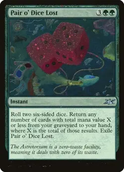 Pair o' Dice Lost - Galaxy Foil Unfinity LP MTG - Image 1
