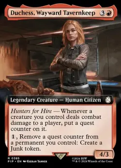 Duchess, Wayward Tavernkeep - Foil Extended Art PIP NM MTG - Image 1