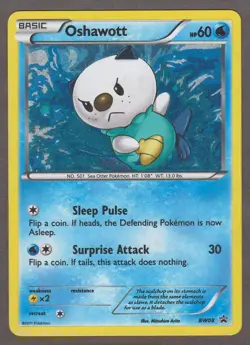 Pokemon Oshawott BW08 Black & White Promo Holo Rare 2011 LP - Image 1