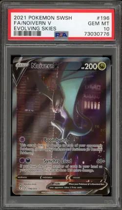 Pokemon Noivern V Evolving Skies Full Alt Art #196 PSA 10 Gem Mint - Image 1