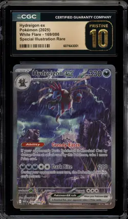 Pokemon Hydreigon ex White Flare Special Illustration Rare #169 CGC 10 Pristine - Image 1