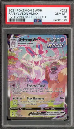 Pokemon Sylveon VMAX Evolving Skies Secret Rare Full Alt Art #212 PSA 10 - Image 1
